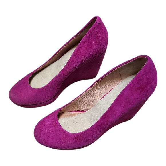 Aldo Shoes - Aldo Pink Wedge Pumps with Suede Finish - Size 36 US 5.5